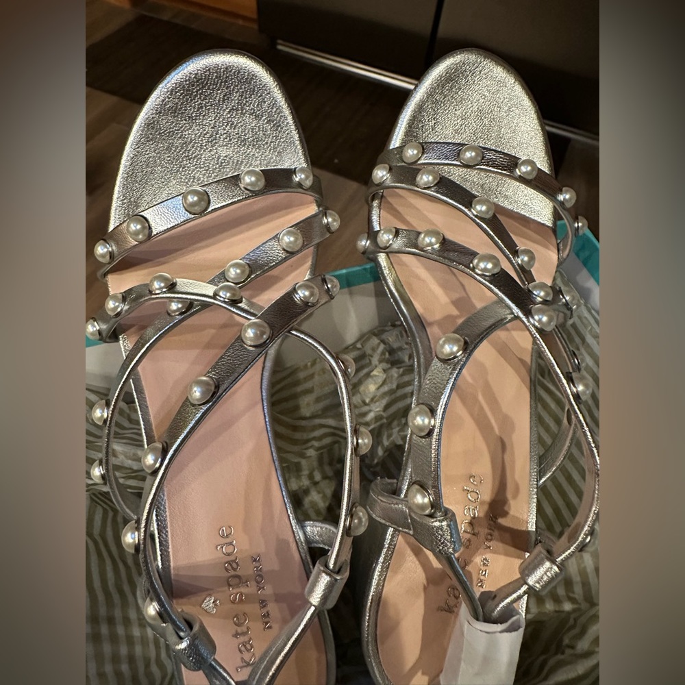 Kate Spade Silver Wynne Sandals